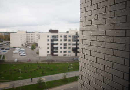 Объект из Облицовочный кирпич ЛСР белый  с гладкой поверхностью